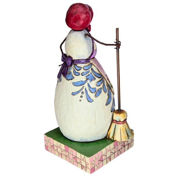 Jim Shore 2008 "Not a flake out of place " Snowman w/Broom Heartwood Creek Boxed - Picture 2 of 6